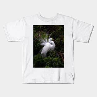 On Display - Great Egret Kids T-Shirt